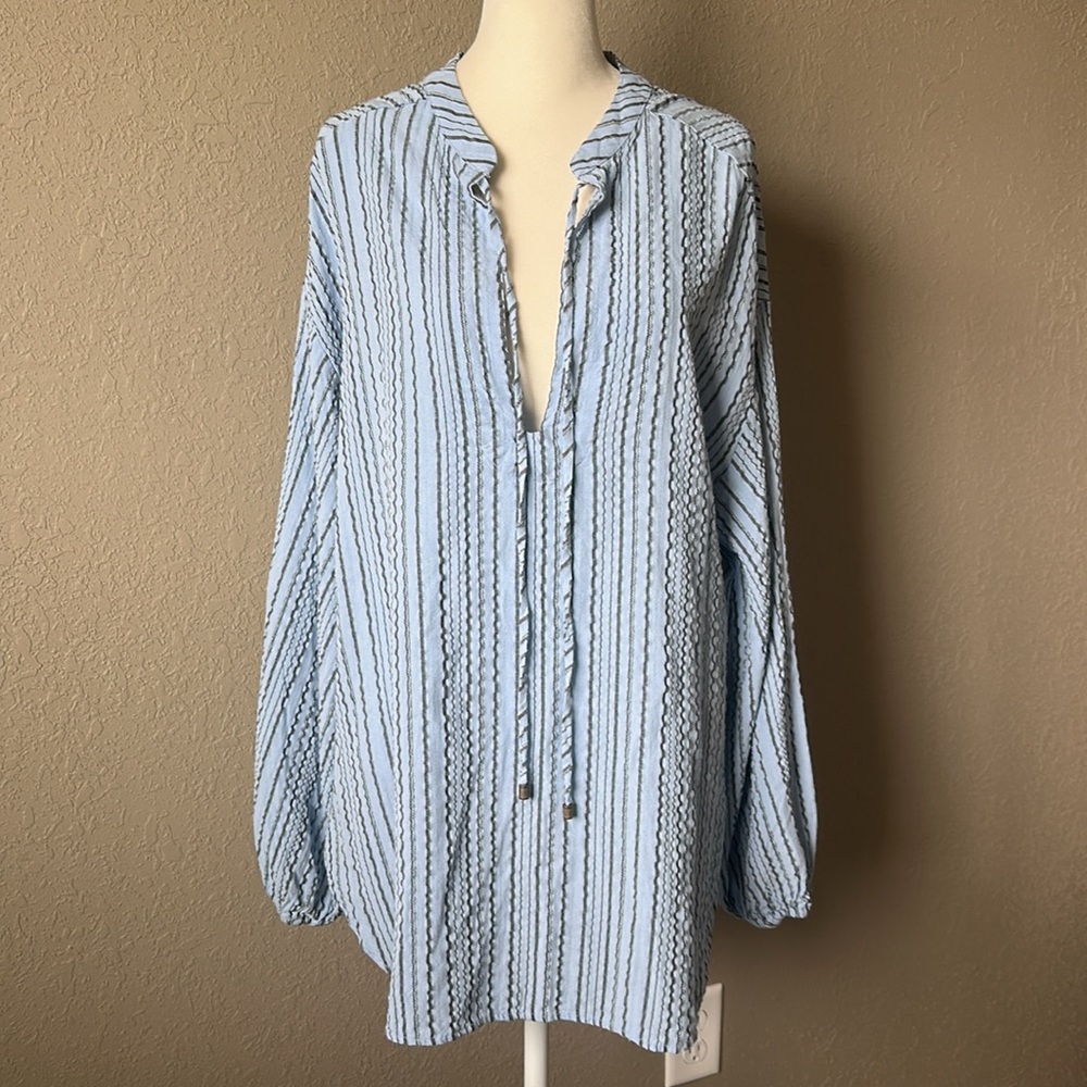 Free People | Rhythm of the Night Tunic in Blue Bell (EUC)